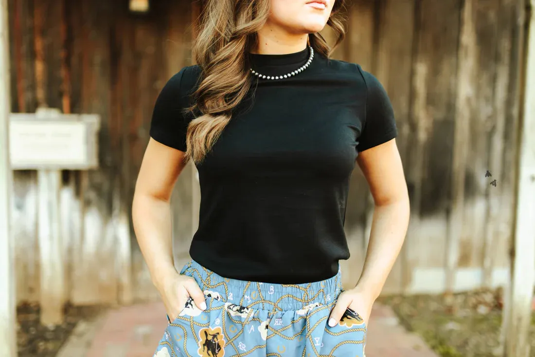 Cloud Basic Mom Tee