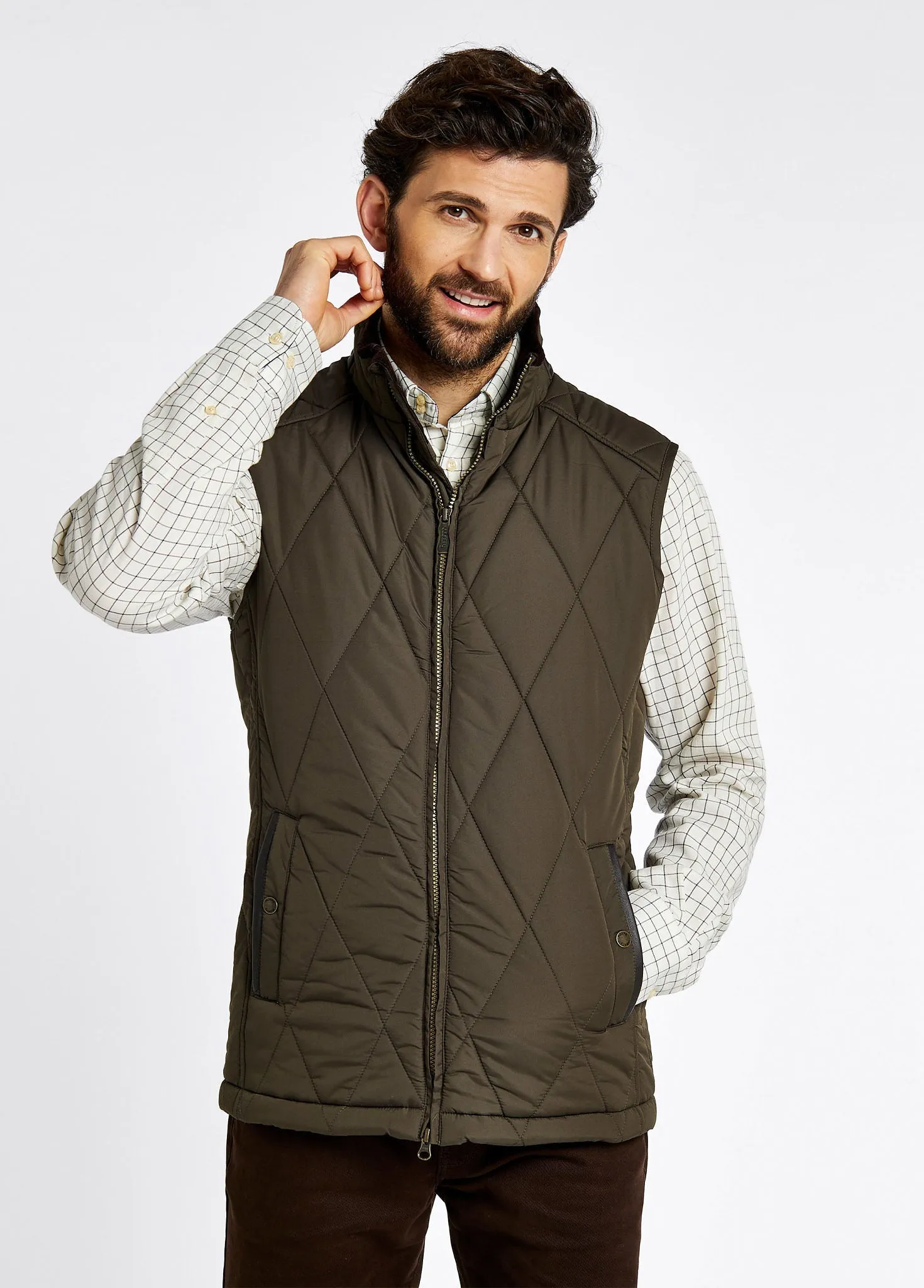 Colamber Men’s Quilted Vest - Olive