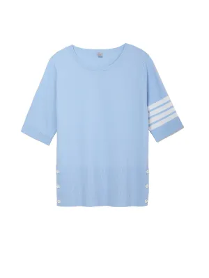Color Block Sleeve Casual Top Pullover