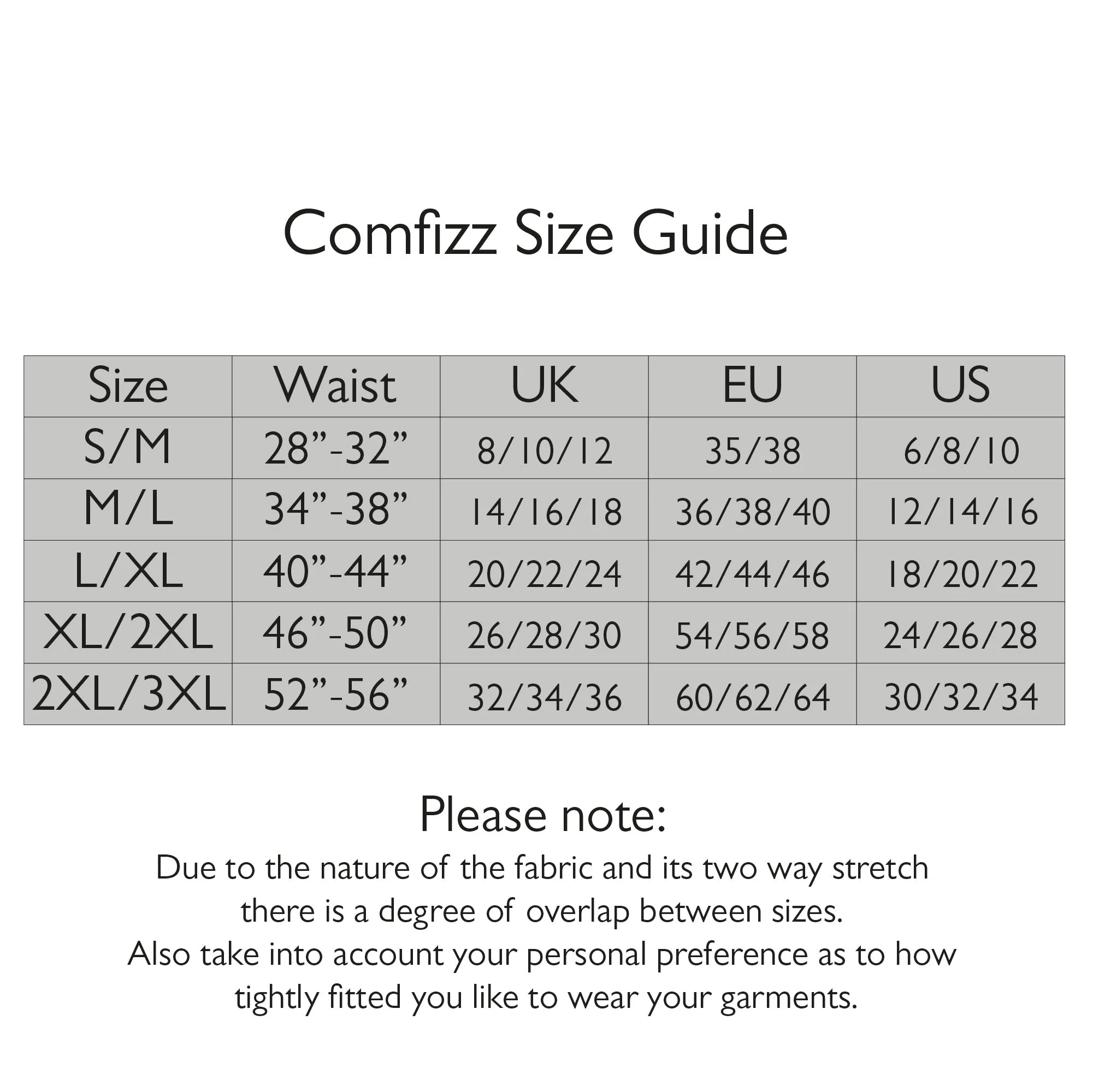 Comfizz Swimming Vest Top CORE Range (Black), Level 1 Support