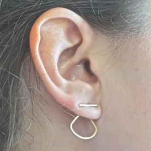 Contemporary Hand-Crafted Staple Ear Jacket With Half Circle Ear Jacket - 0173