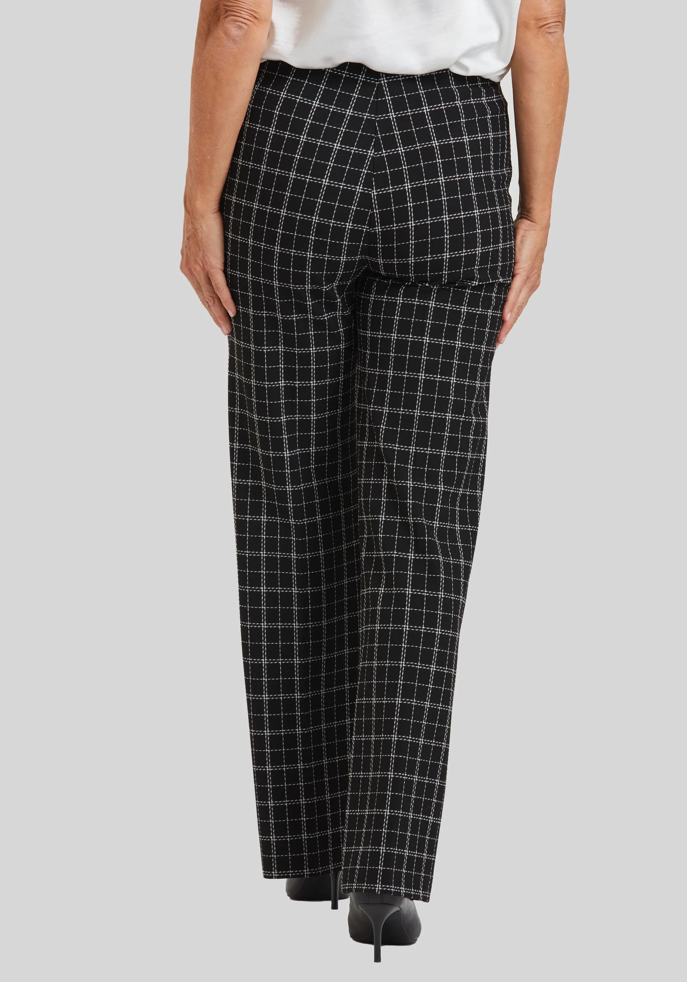 Copenhagen Windowpane Jules Clean Pull On Pant- FINAL SALE
