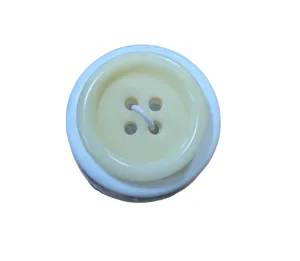 Corozo Nut Button, Simple Jacket Button - Cream