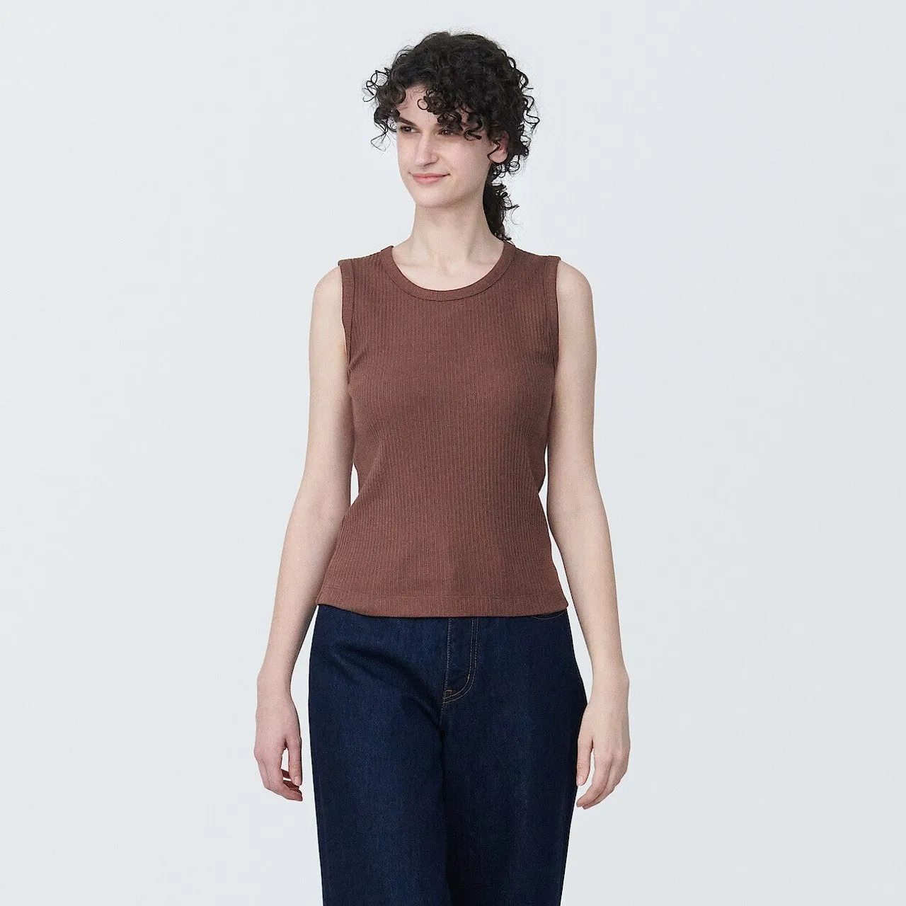 Cotton Blend Wide Rib Vest