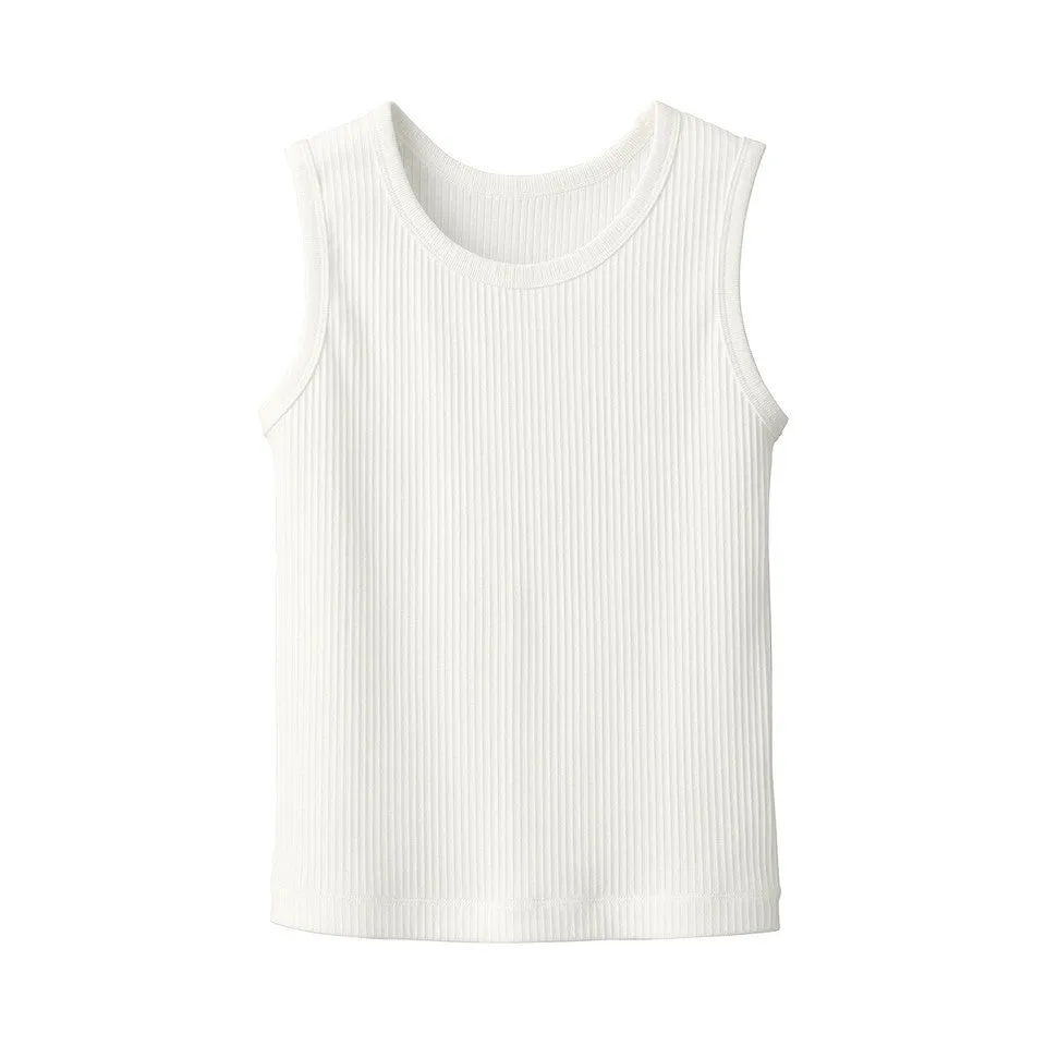 Cotton Blend Wide Rib Vest