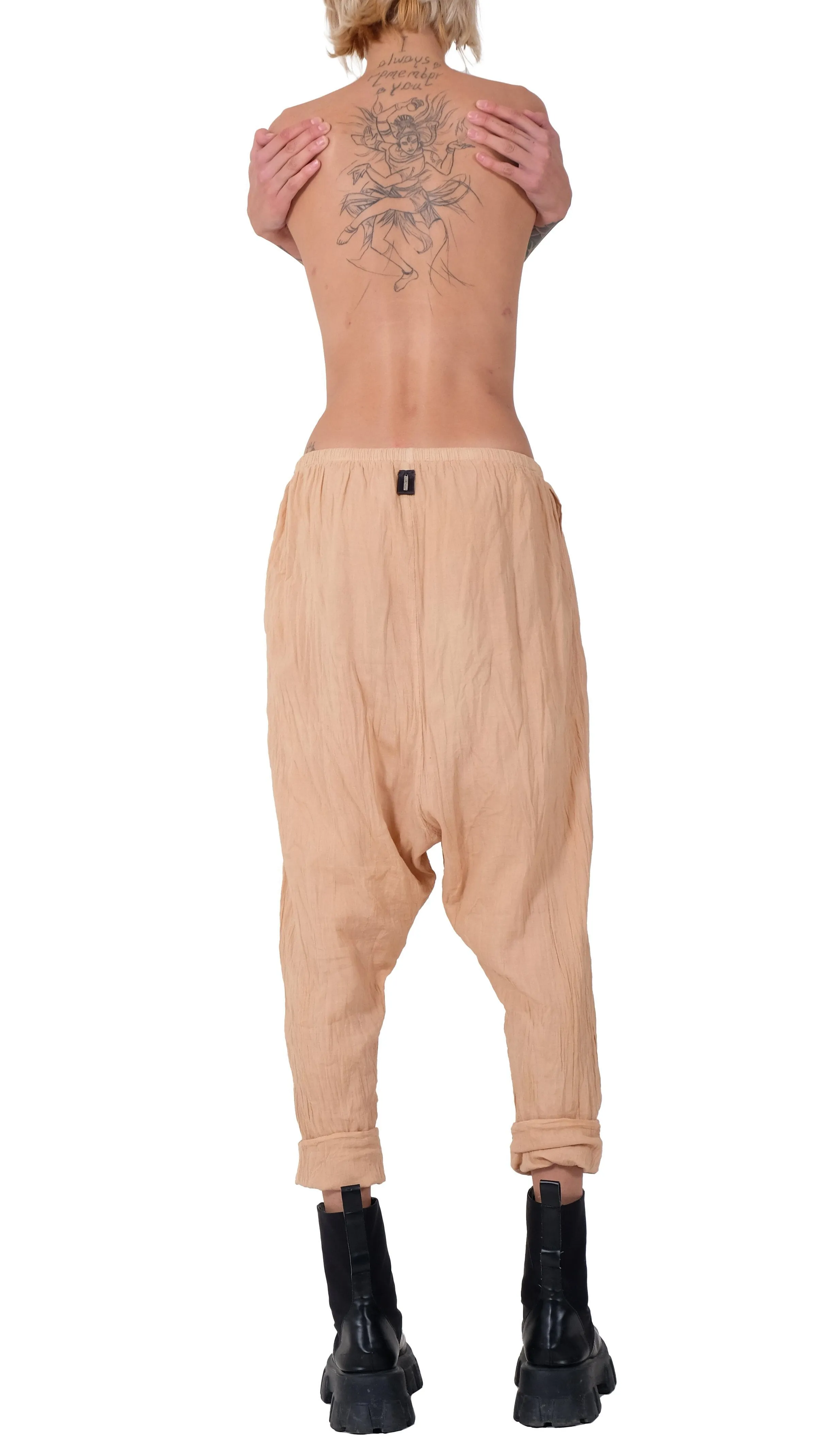 Cotton Drop Crotch Pants