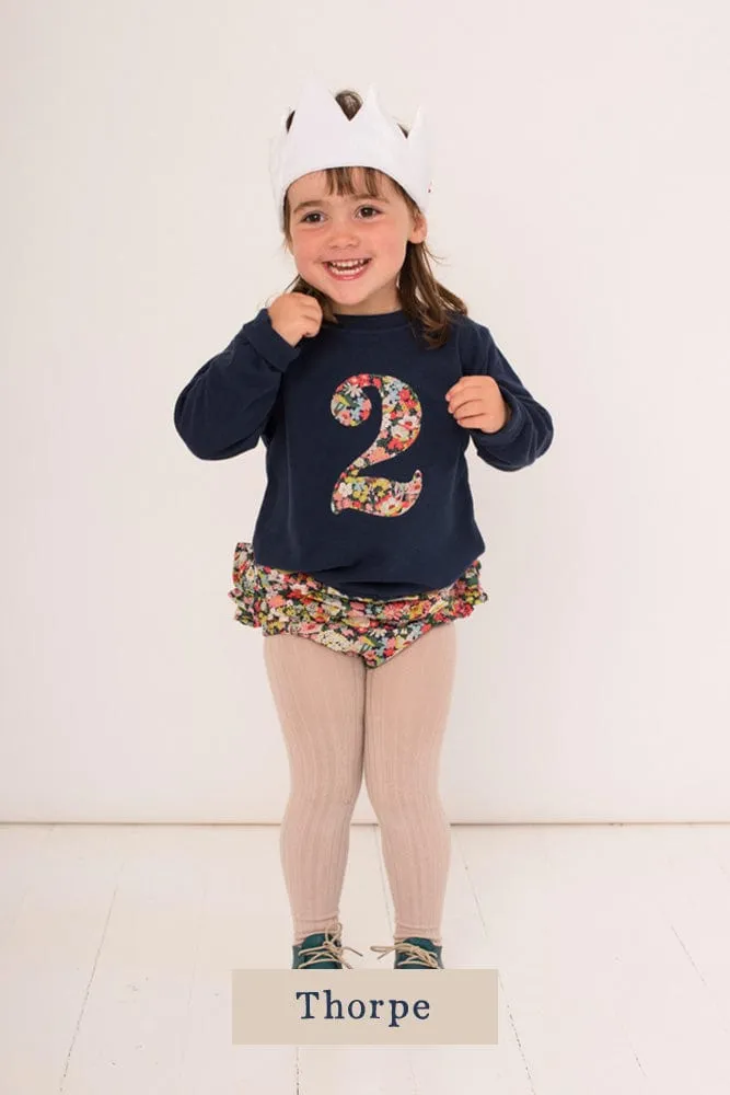 Create Your Own Personalised or Number Liberty Print Navy T-Shirt
