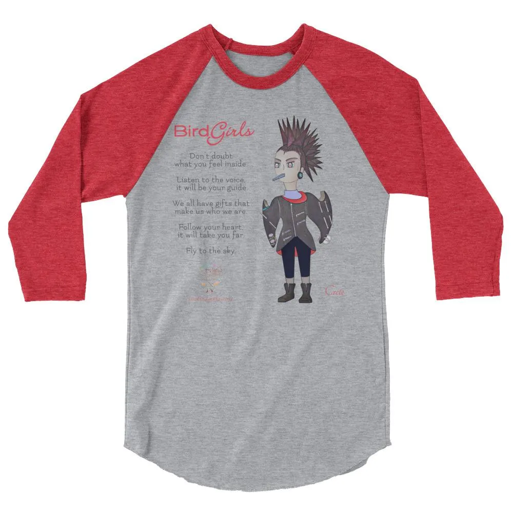 Crete 3/4 sleeve raglan shirt