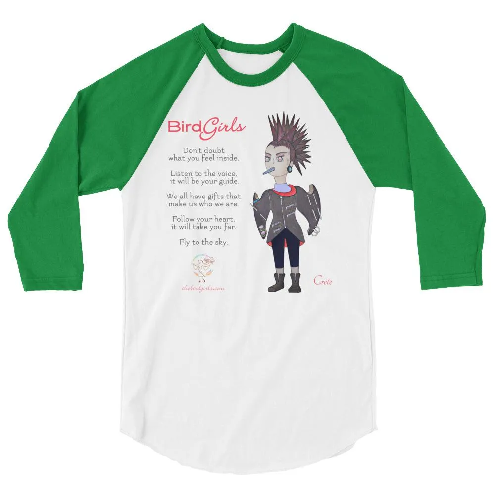 Crete 3/4 sleeve raglan shirt