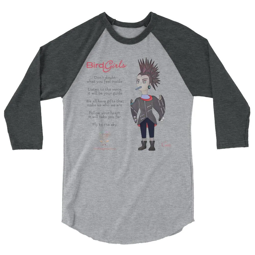 Crete 3/4 sleeve raglan shirt
