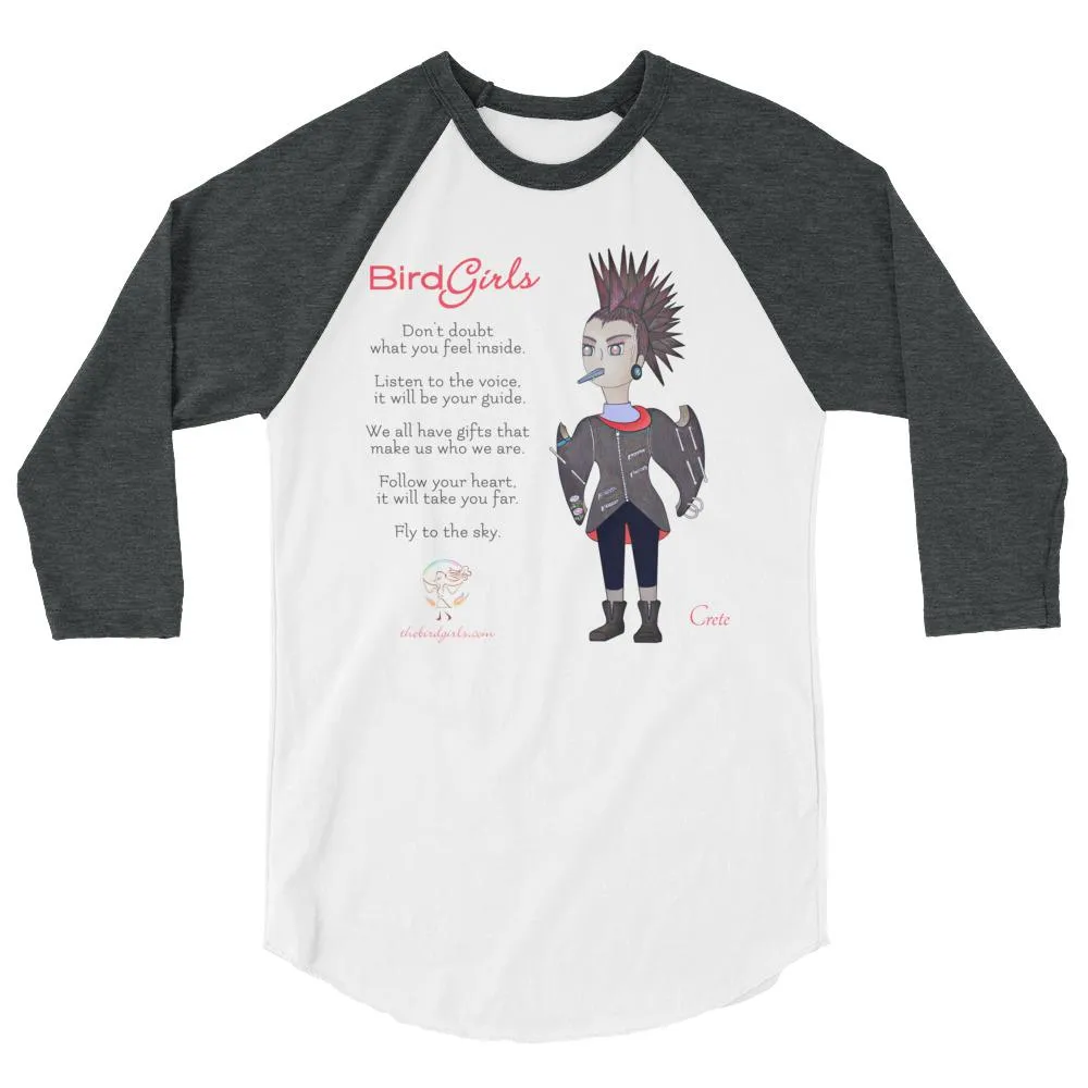 Crete 3/4 sleeve raglan shirt