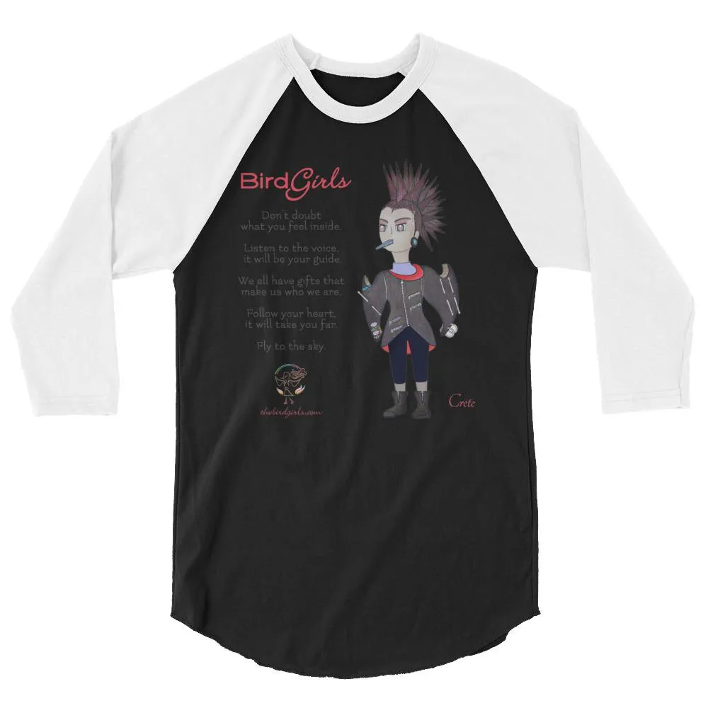 Crete 3/4 sleeve raglan shirt