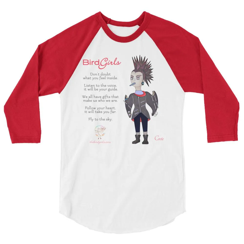 Crete 3/4 sleeve raglan shirt