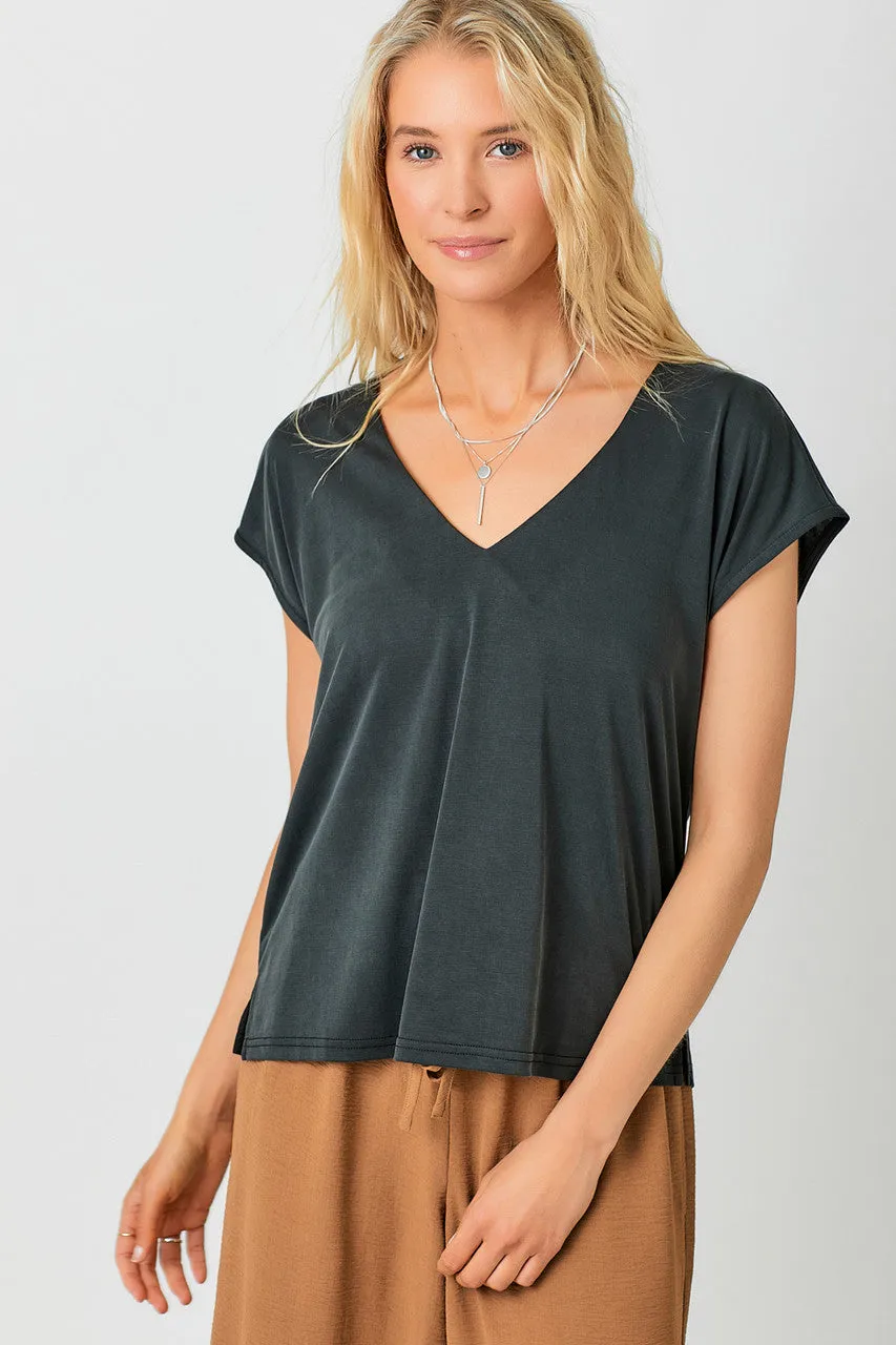 Cupro Modal V-Neck