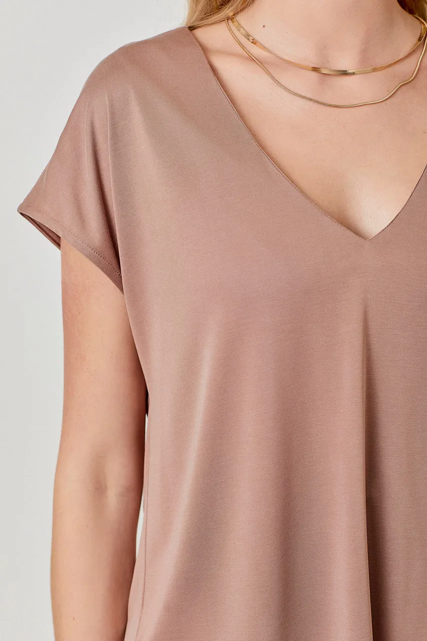 Cupro Modal V-Neck