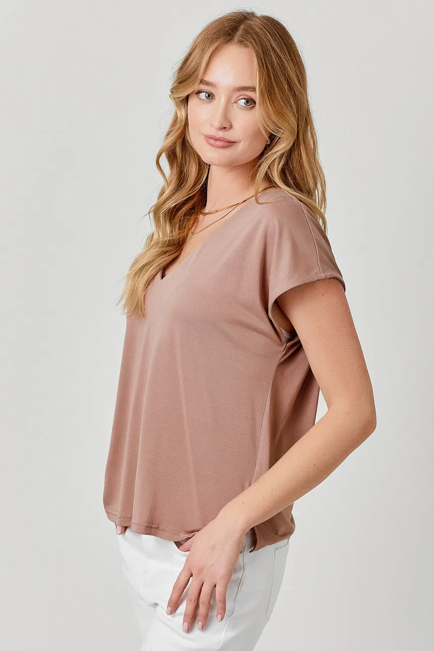 Cupro Modal V-Neck