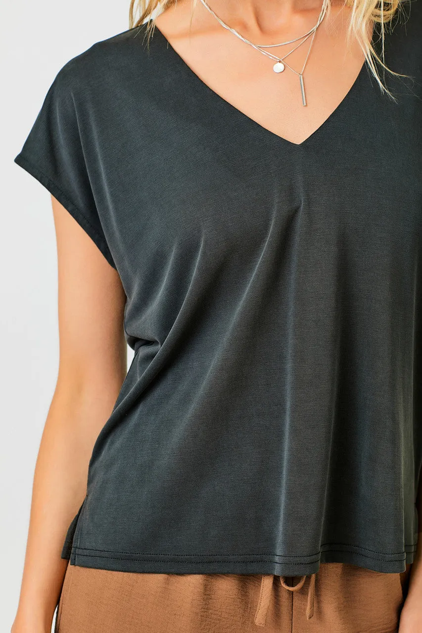 Cupro Modal V-Neck