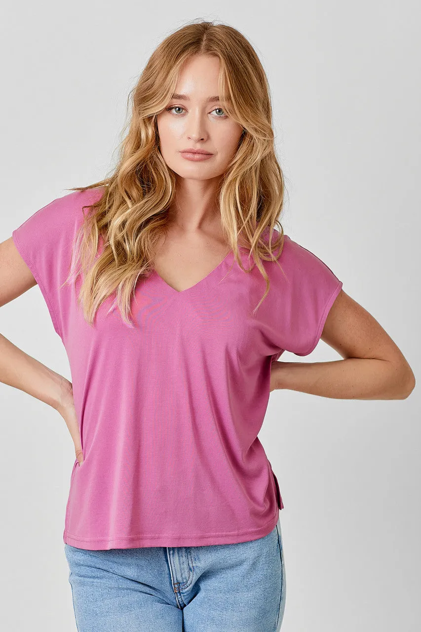 Cupro Modal V-Neck