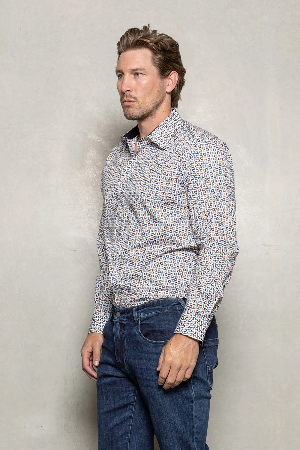 CUTLER & CO BLAKE ALL OVER PRINT L/S SHIRT CW21309