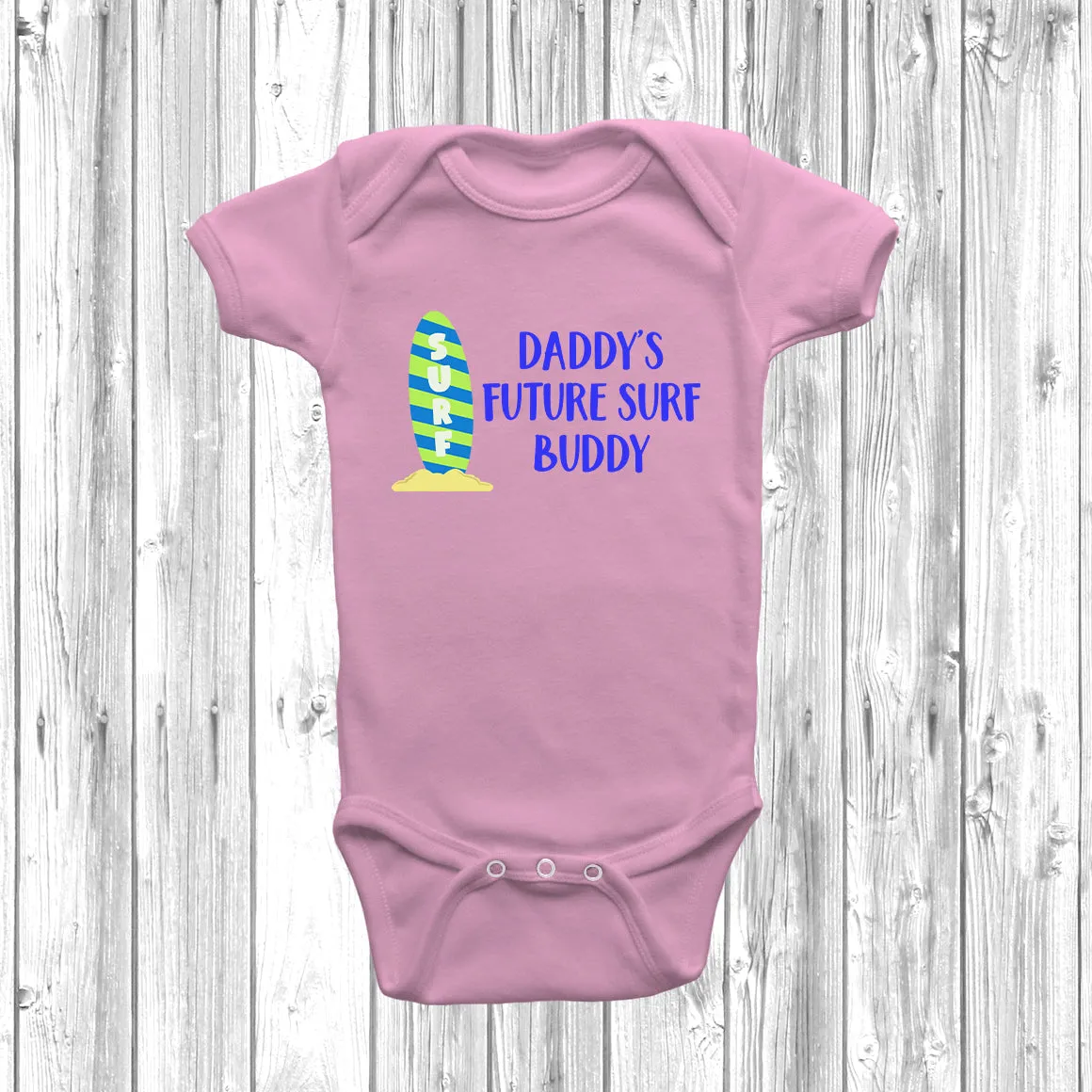 Daddy's Future Surf Buddy Baby Grow