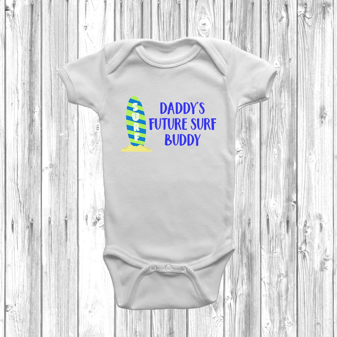 Daddy's Future Surf Buddy Baby Grow