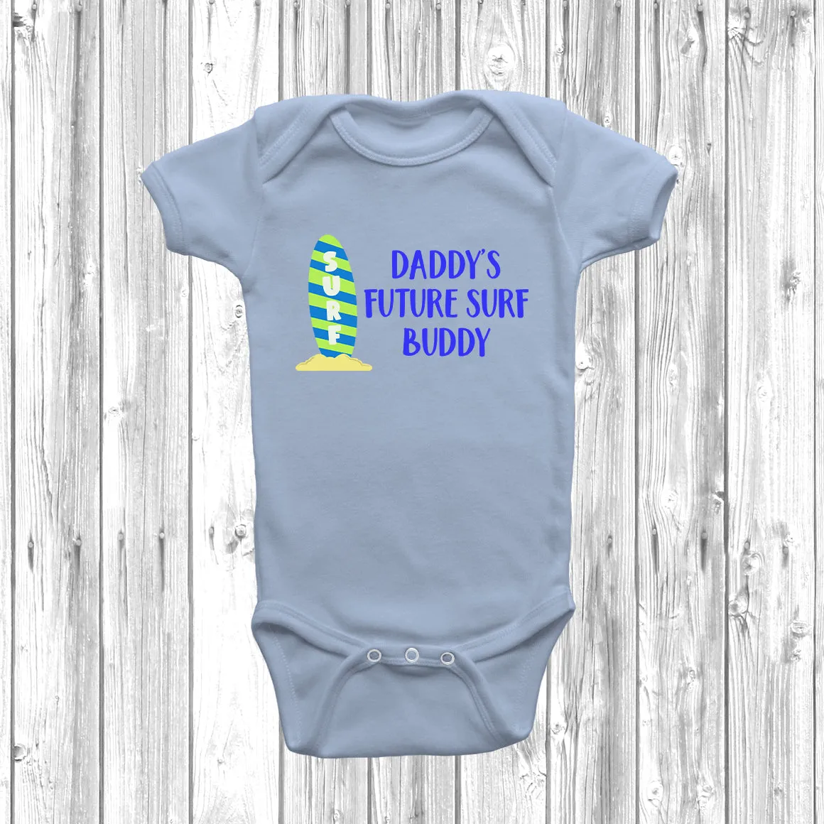 Daddy's Future Surf Buddy Baby Grow