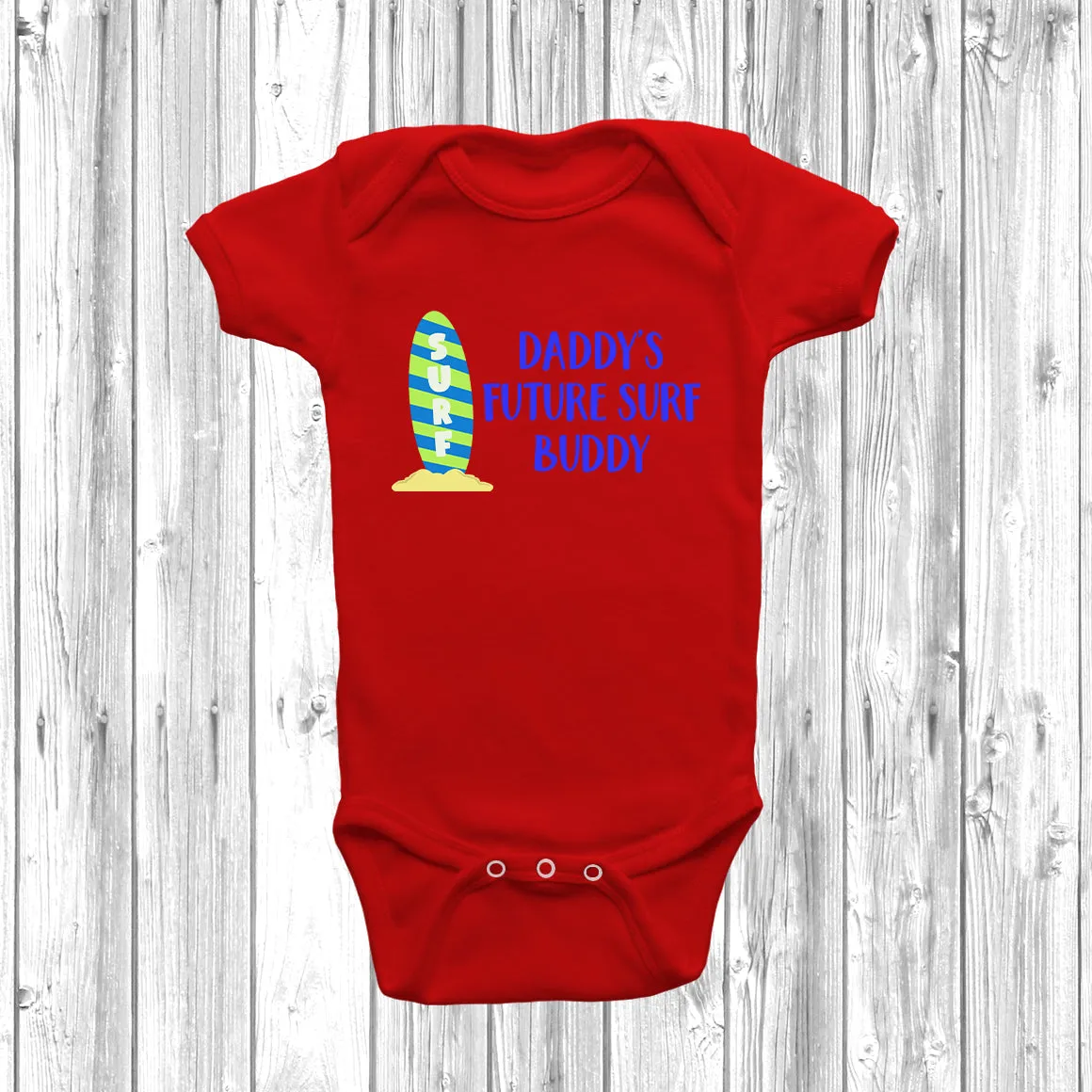 Daddy's Future Surf Buddy Baby Grow