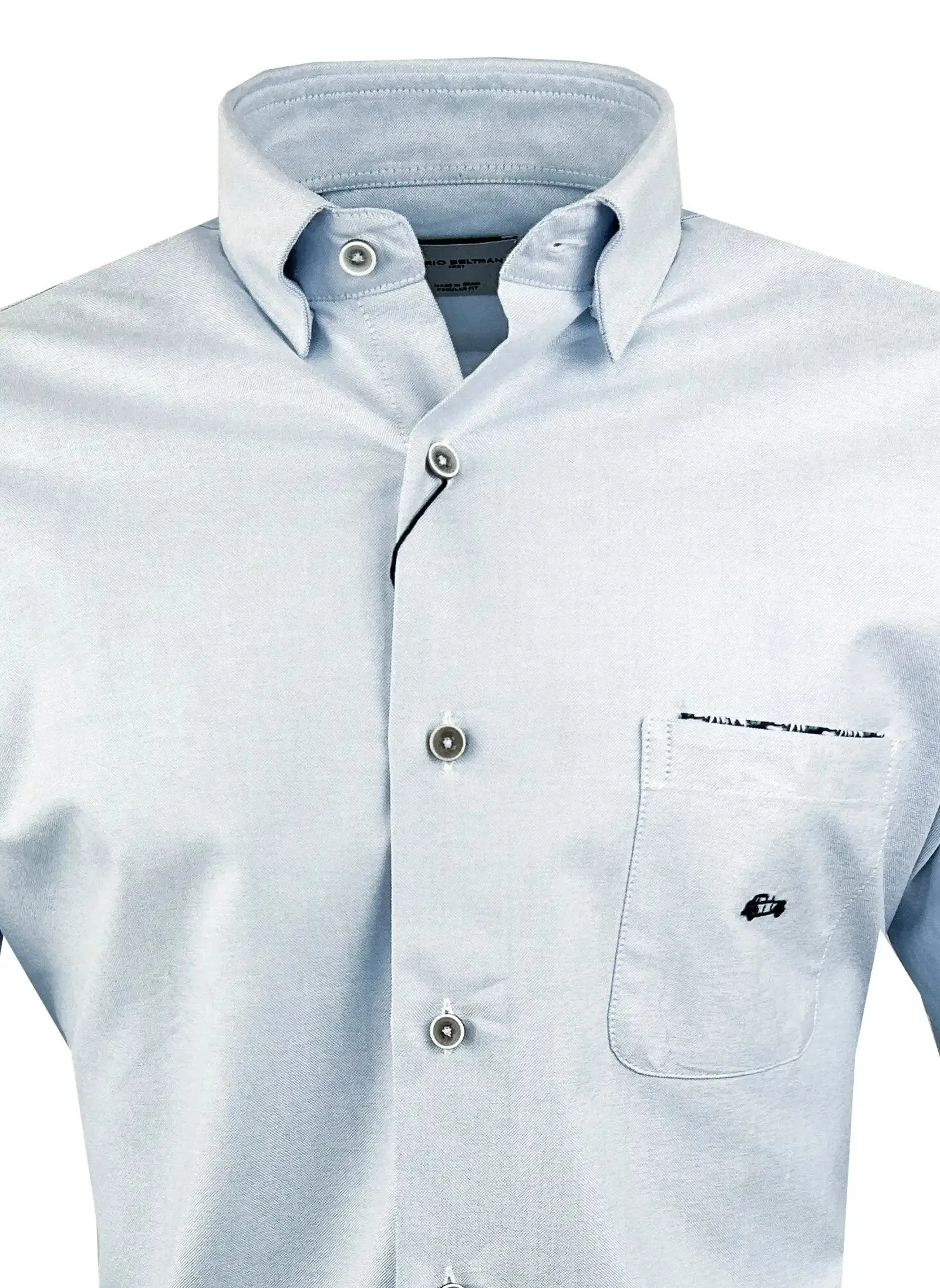 Dario Beltran Mens Long Sleeve Oxford Shirt Arcones Sky Blue