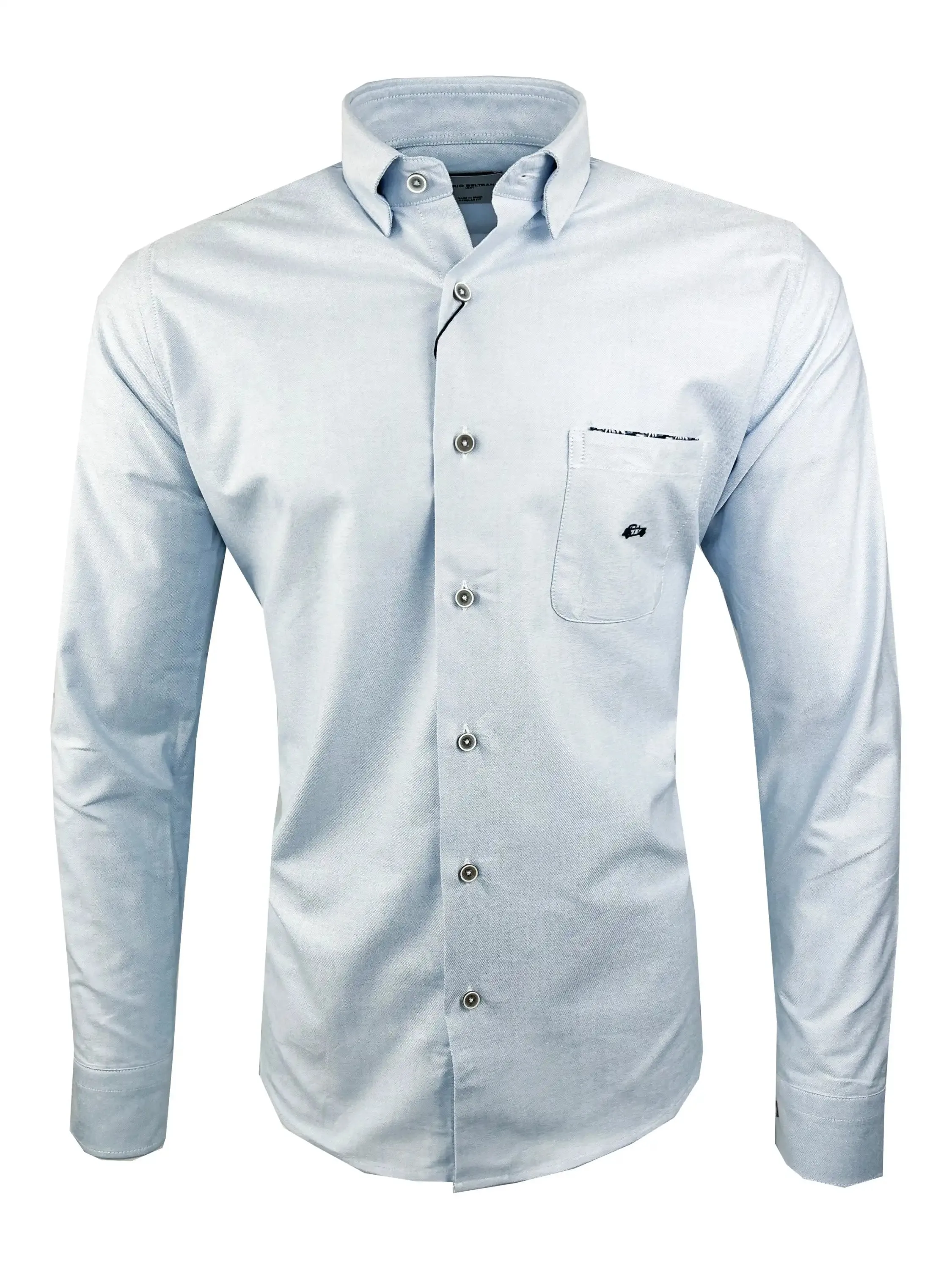 Dario Beltran Mens Long Sleeve Oxford Shirt Arcones Sky Blue