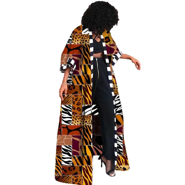 Dashiki Long Print Shirt Dress