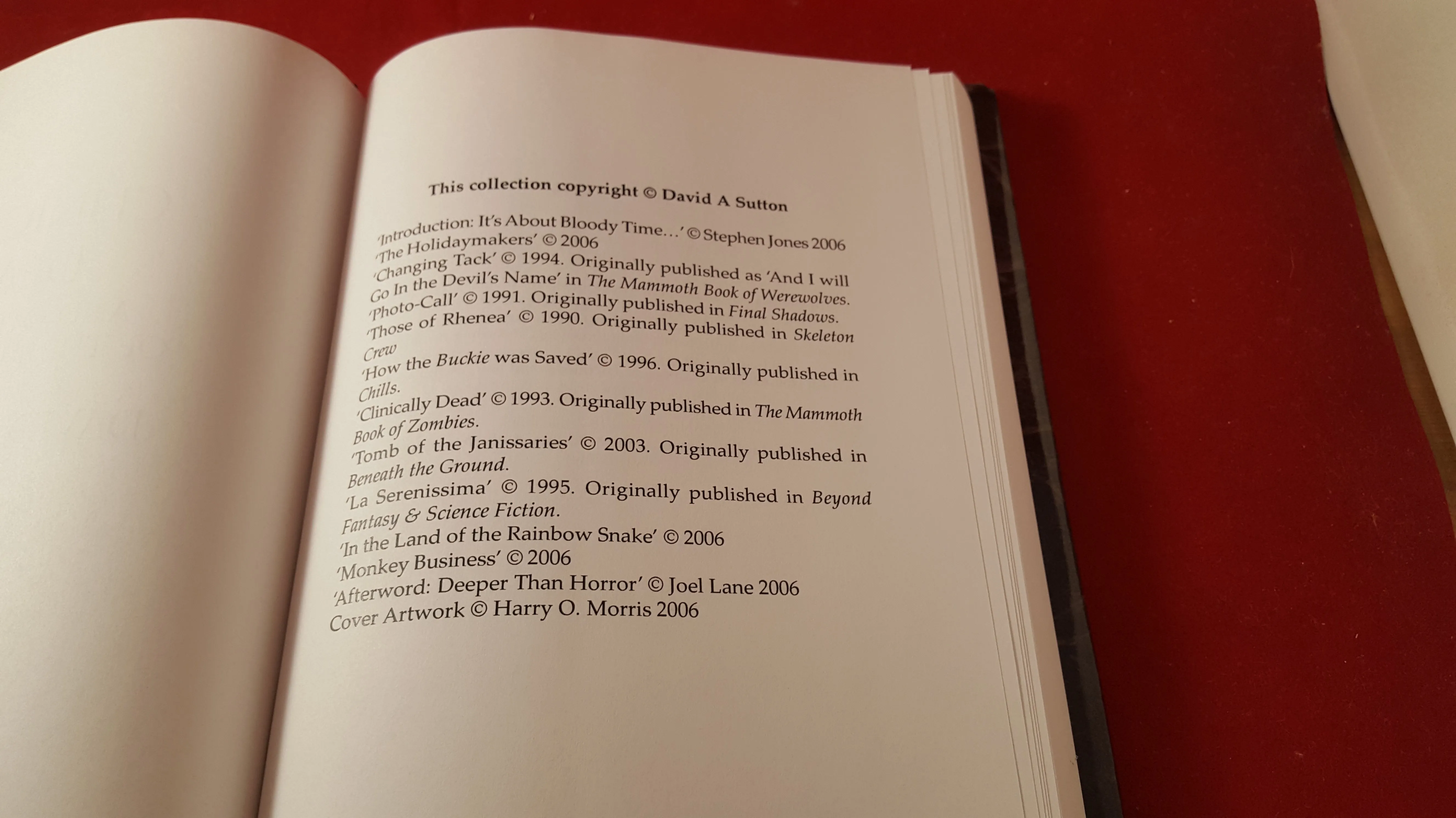 David A. Sutton - Clinically Dead And Other Tales of the Supernatural, Crowswing Books 2006 limited 1st Edition