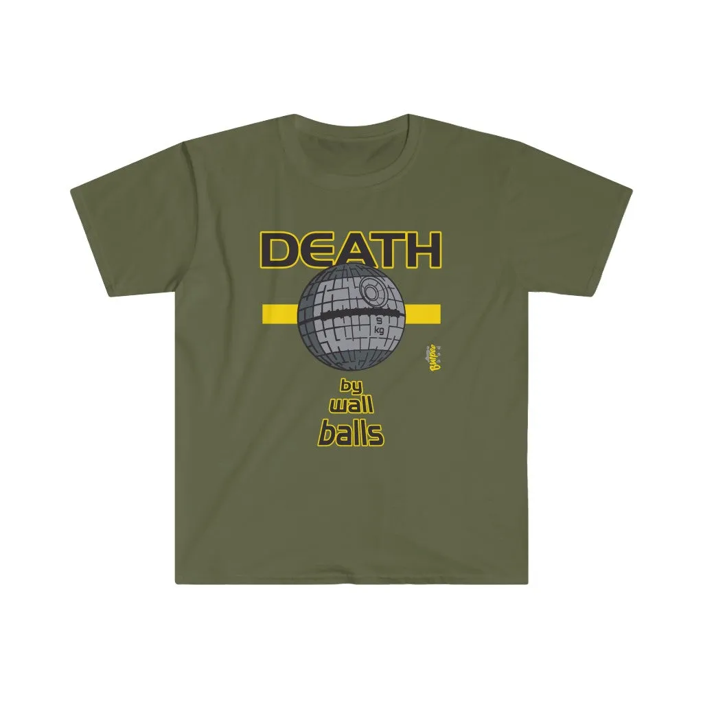 DEATH by Wall Balls - Men's Fitted Workout T Shirt