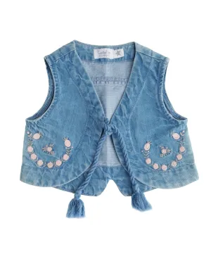 Denim Floral Vest (Baby)