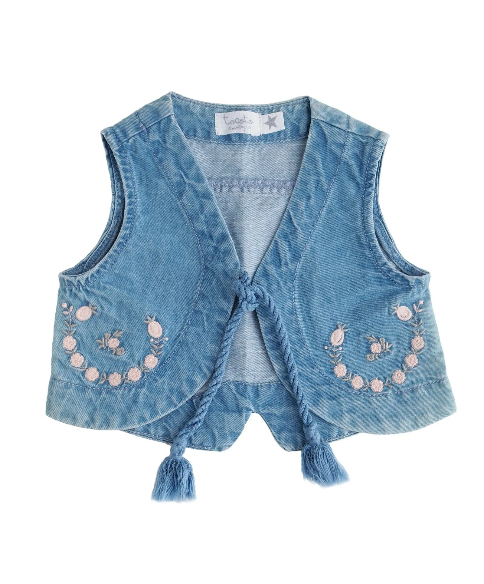 Denim Floral Vest (Baby)