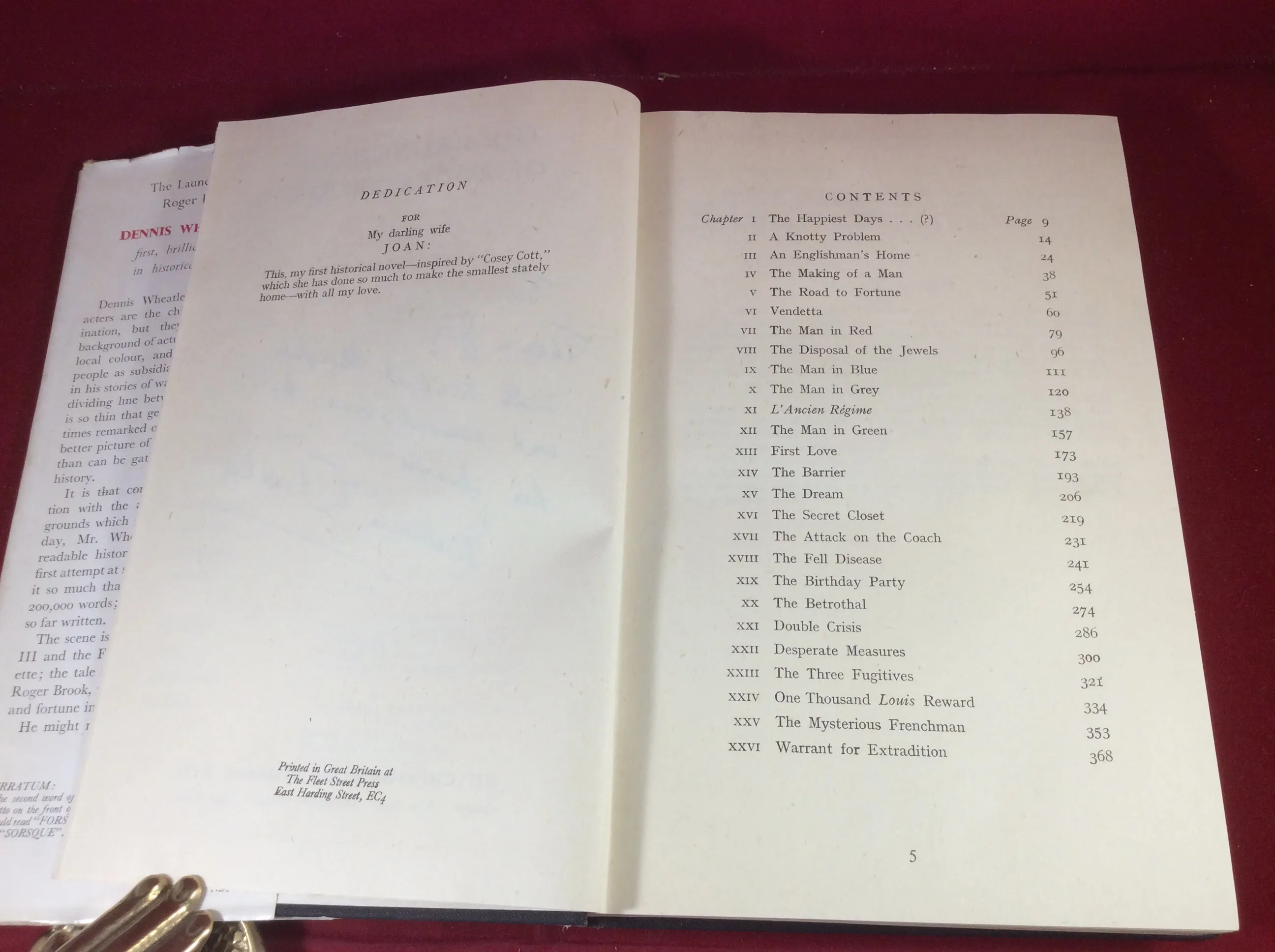 Dennis Wheatley, The Launching of Roger Brook, Hutchinson, No Date sighed and Inscribed.