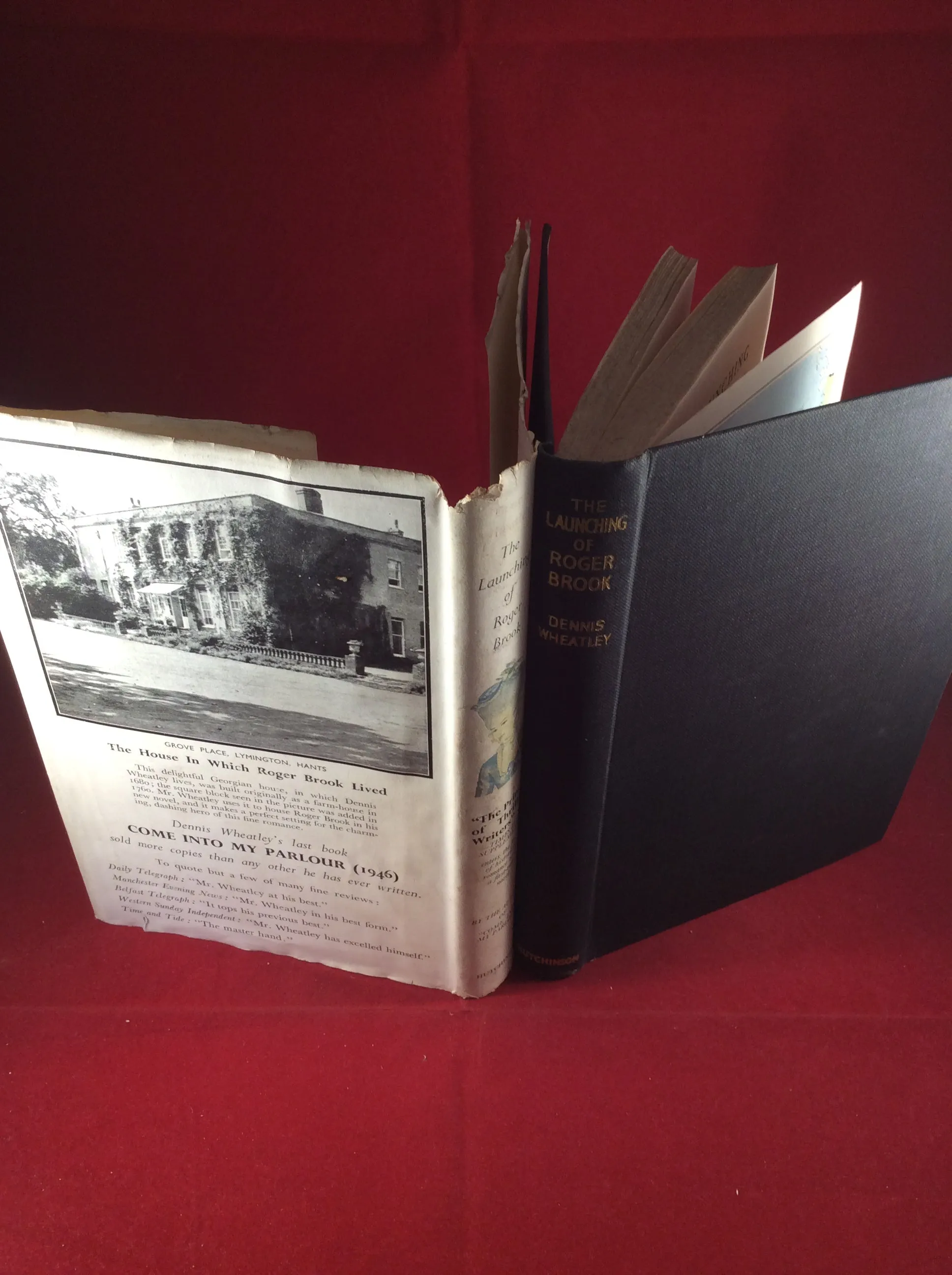 Dennis Wheatley, The Launching of Roger Brook, Hutchinson, No Date sighed and Inscribed.