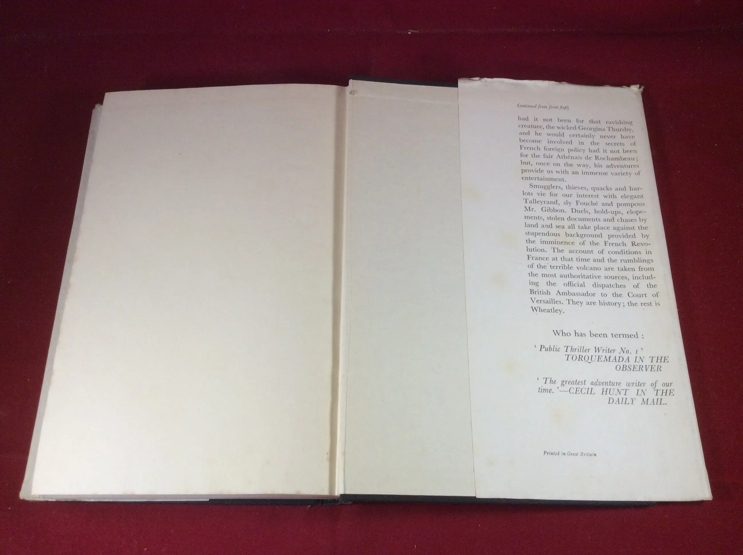 Dennis Wheatley, The Launching of Roger Brook, Hutchinson, No Date sighed and Inscribed.