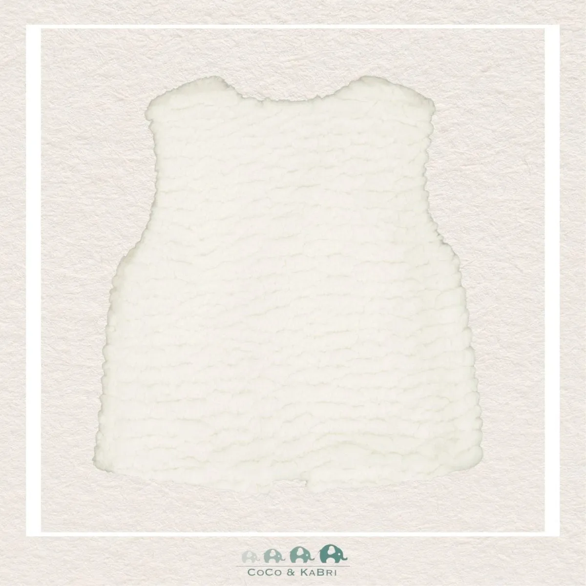 Deux par Deux Girls Faux Fur Vest Off White