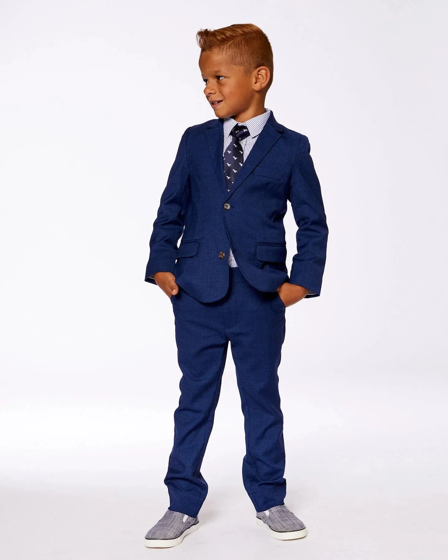 Deux par Deux Two Button Blazer   Slant Pocket Pants