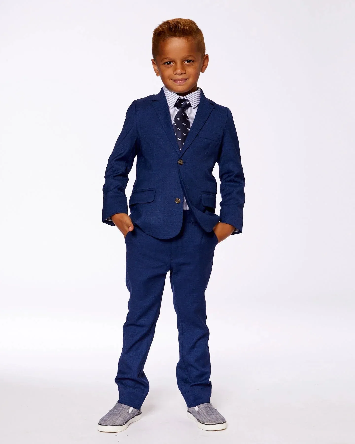 Deux par Deux Two Button Blazer   Slant Pocket Pants