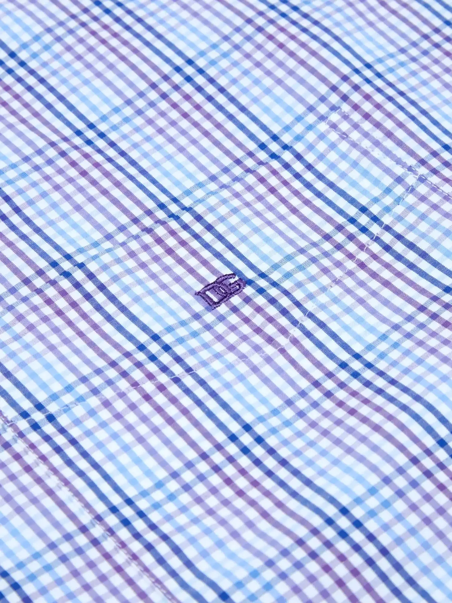 DG's Drifter Mens Short Sleeve Check Shirt 14607SS-73 Lilac