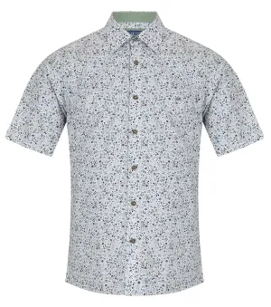 DG's Drifter Mens Short Sleeve Shirt Floral Light Green