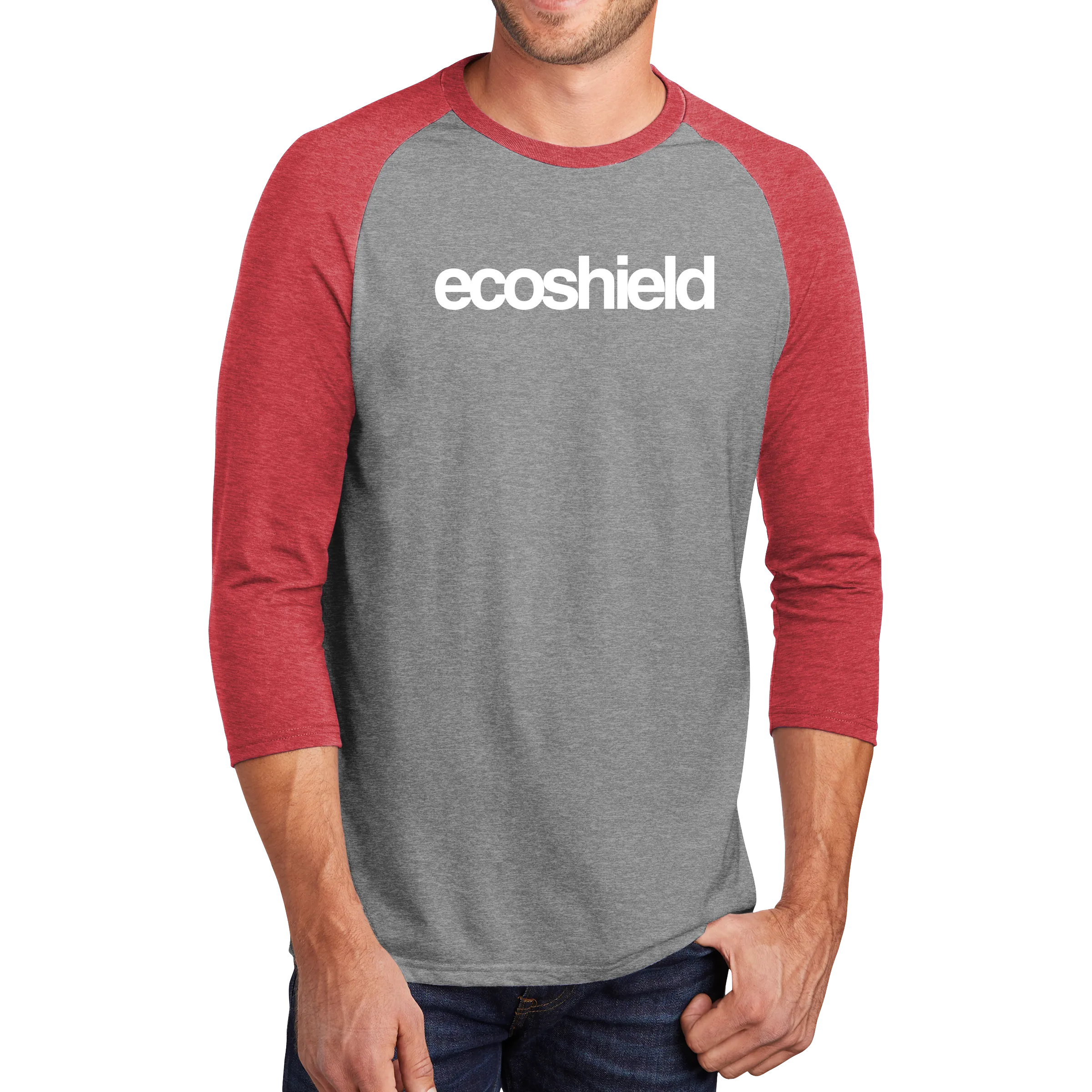 District Made Mens Perfect Tri 3/4-Sleeve Raglan