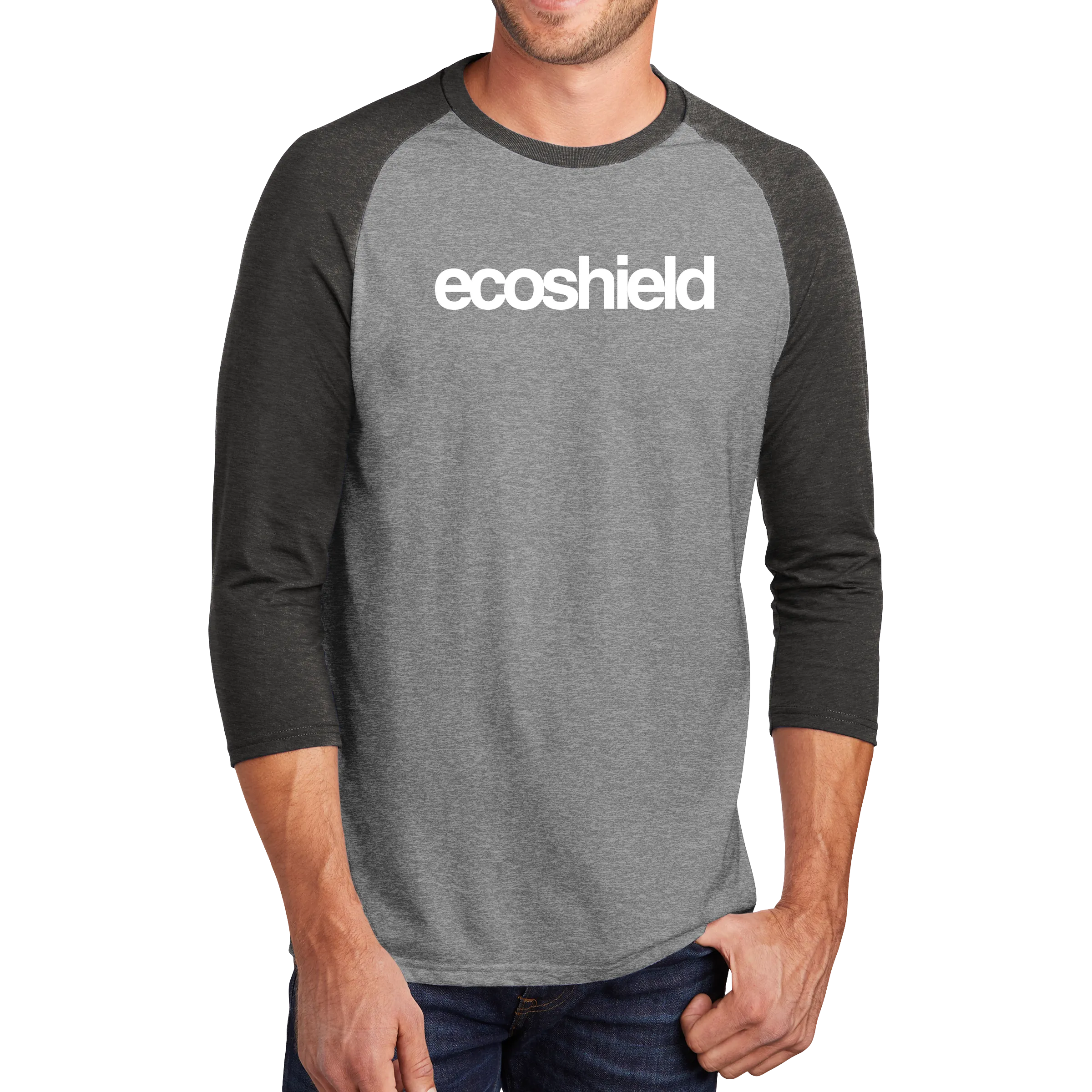 District Made Mens Perfect Tri 3/4-Sleeve Raglan