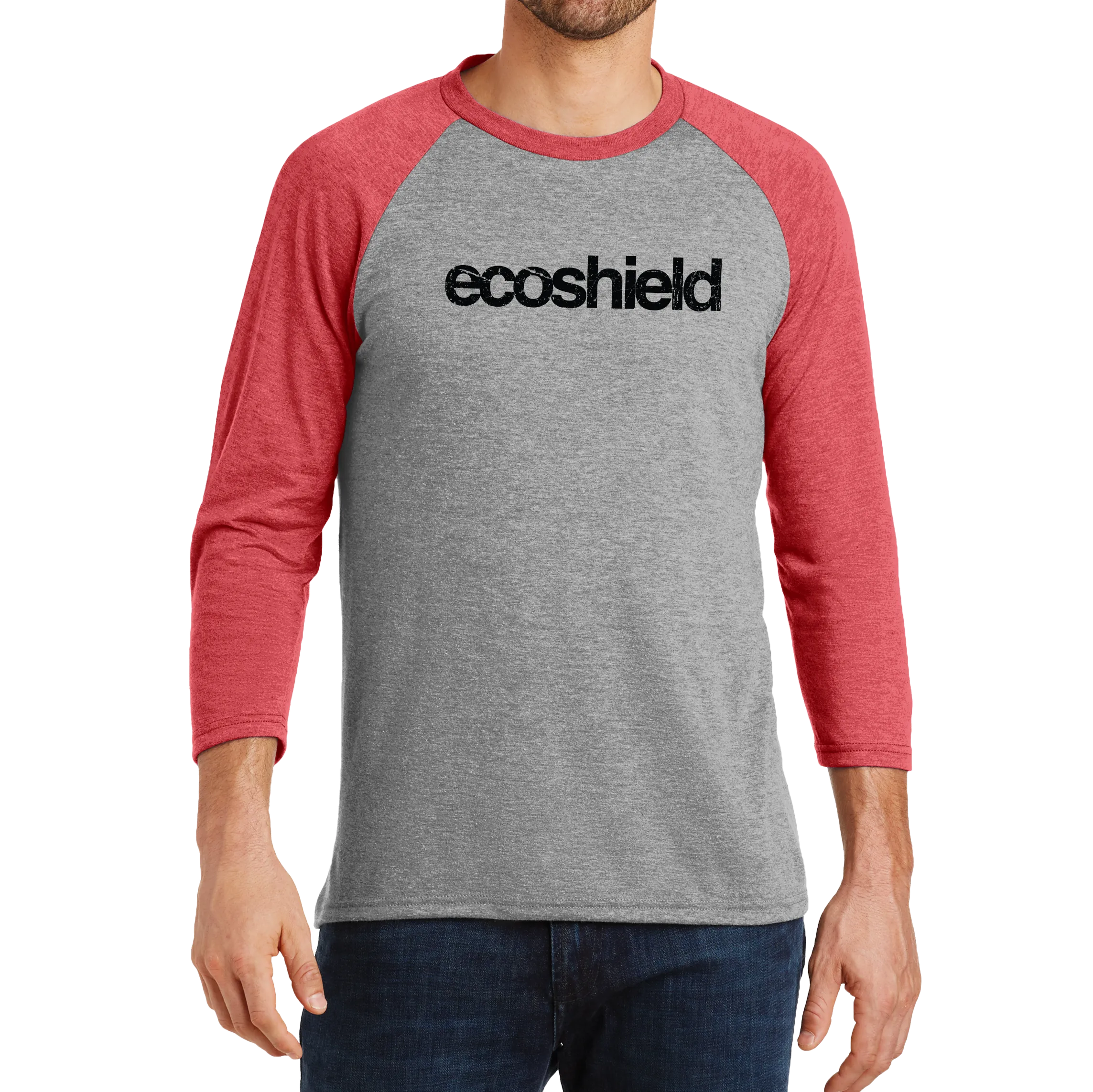 District Made Mens Perfect Tri 3/4-Sleeve Raglan