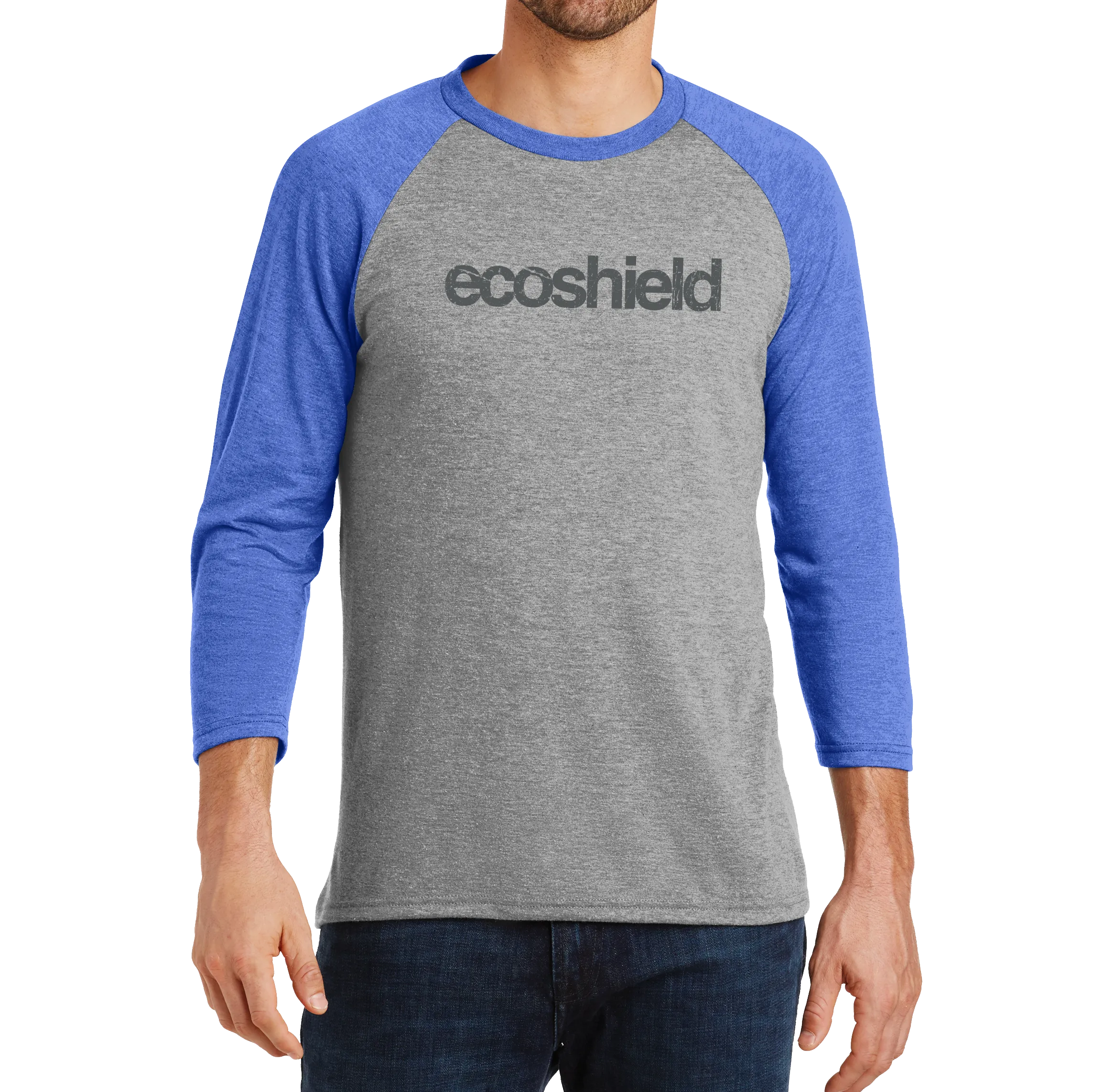 District Made Mens Perfect Tri 3/4-Sleeve Raglan