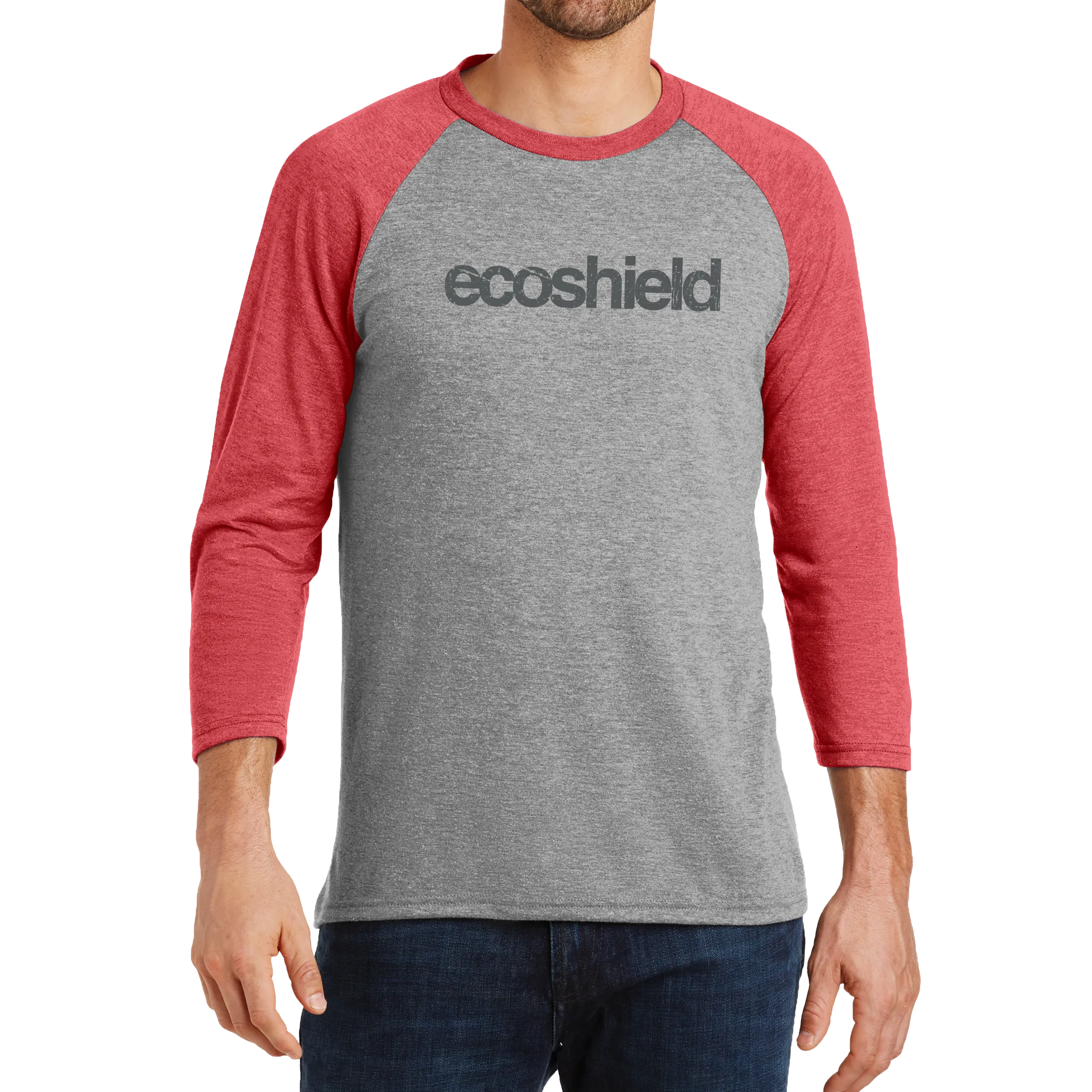 District Made Mens Perfect Tri 3/4-Sleeve Raglan