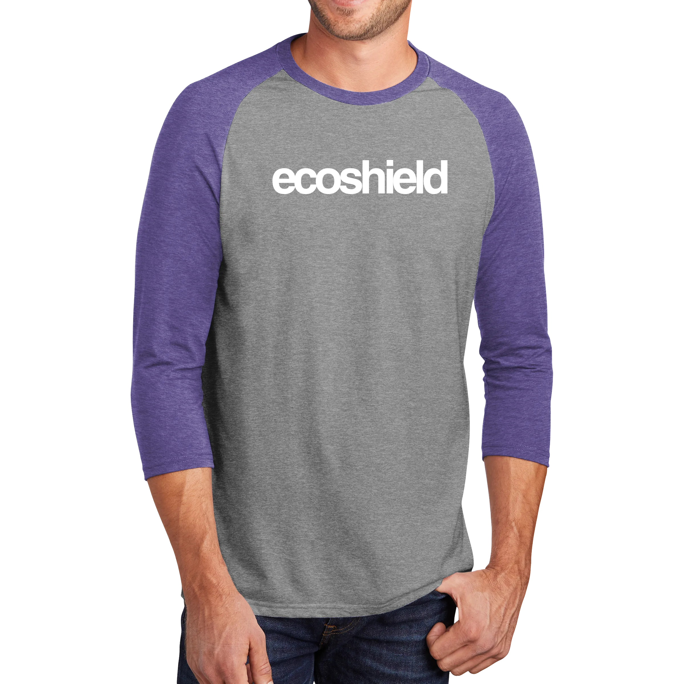 District Made Mens Perfect Tri 3/4-Sleeve Raglan