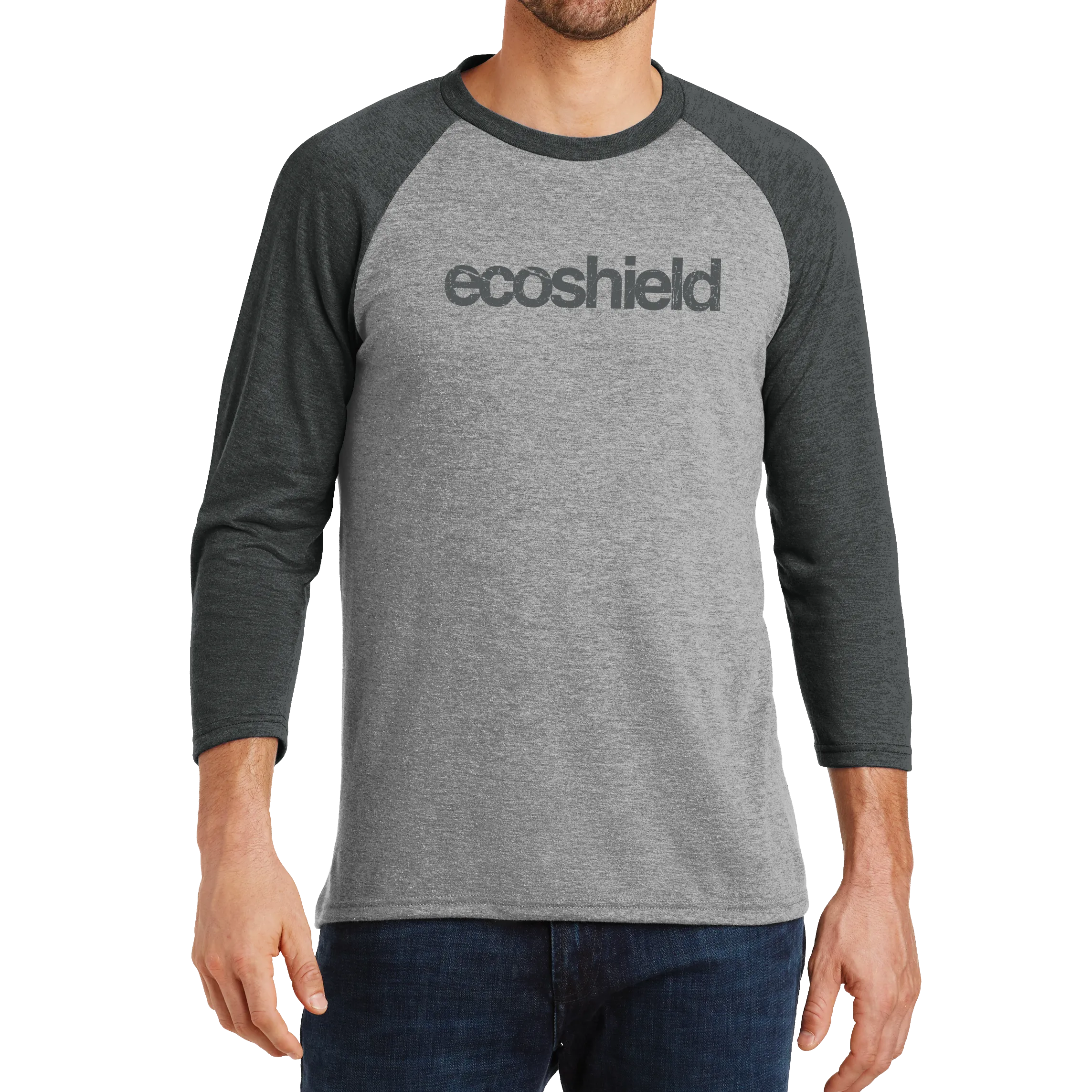 District Made Mens Perfect Tri 3/4-Sleeve Raglan