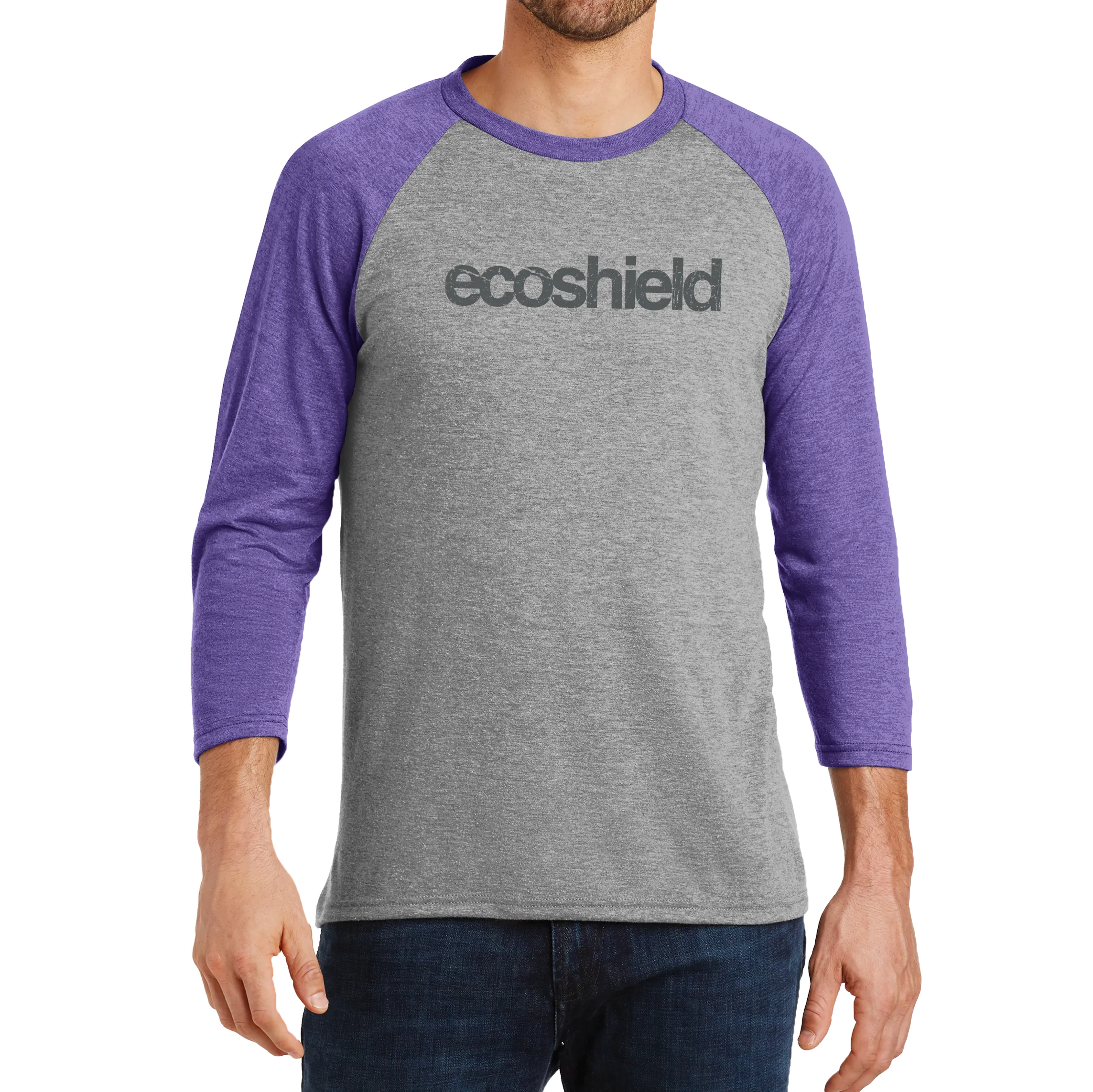 District Made Mens Perfect Tri 3/4-Sleeve Raglan
